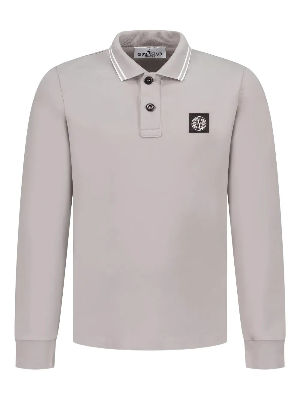 Stone Island Junior ロングスリーブ ポロシャツ - グレー Stone Island Junior ロングスリーブ ポロシャツ - グレー