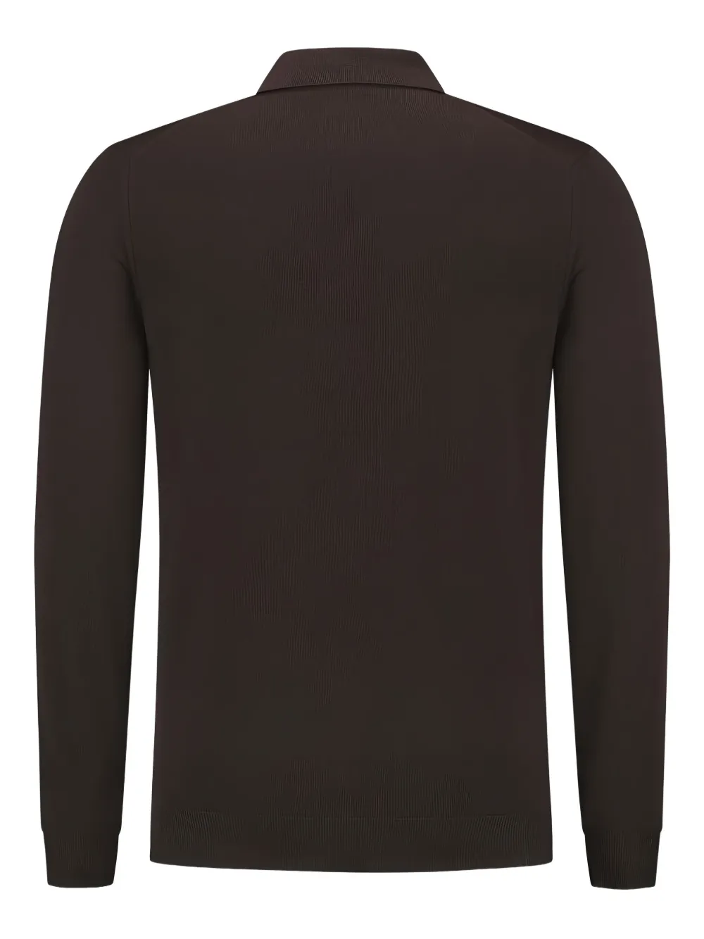 Zanone Wollen poloshirt - Bruin