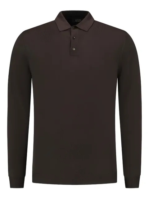 Zanone playera tipo polo manga larga