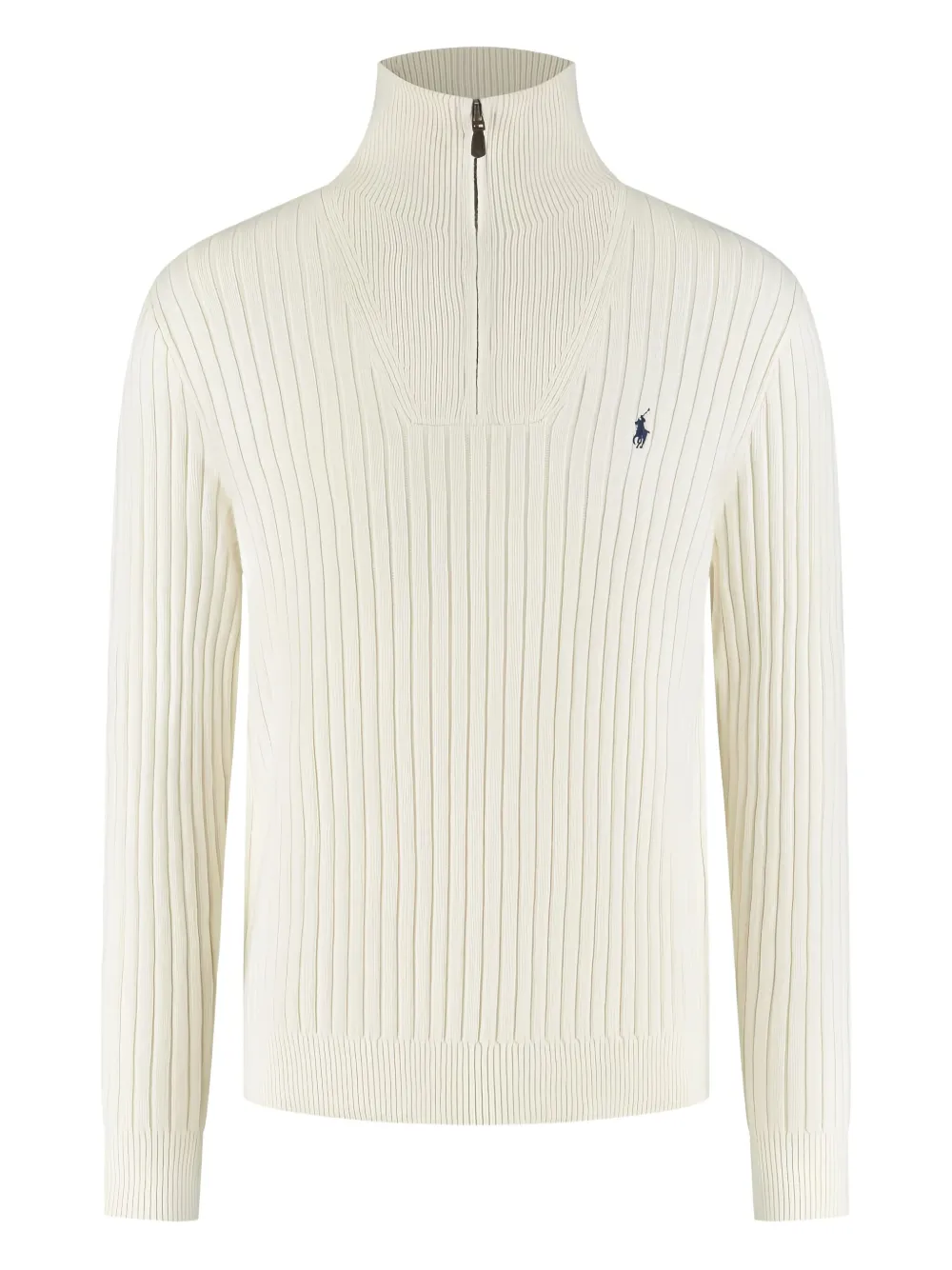 Polo Ralph Lauren ribbed high-neck half-zip sweater - ホワイト Polo Ralph Lauren ribbed high-neck half-zip sweater - ホワイト