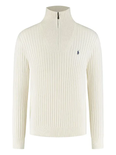 Polo Ralph Lauren ribbed high-neck half-zip sweater
