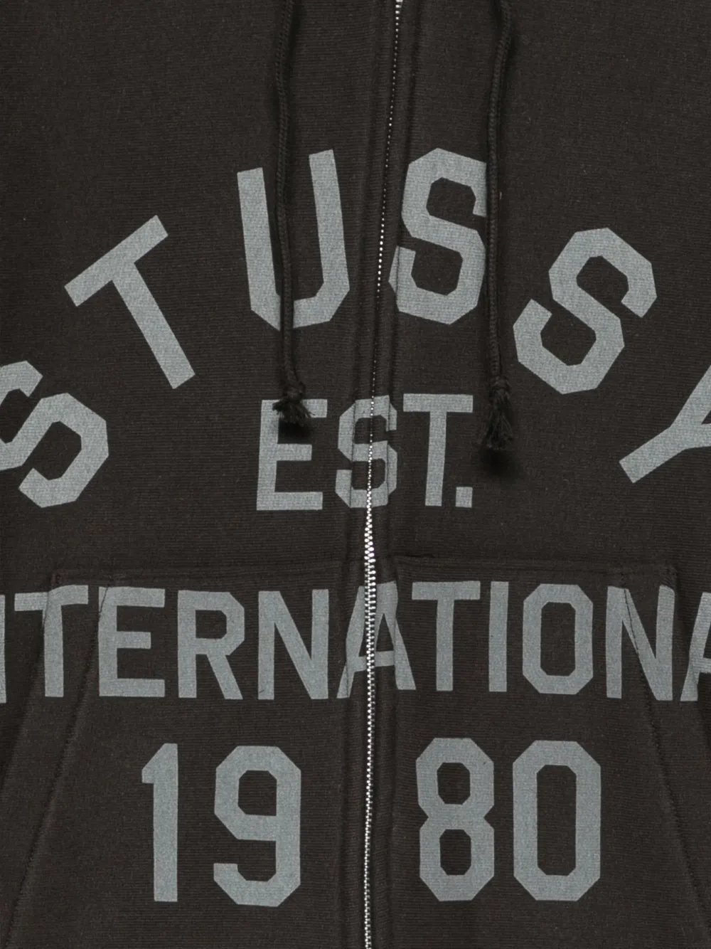 Stüssy Established hoodie met rits Zwart