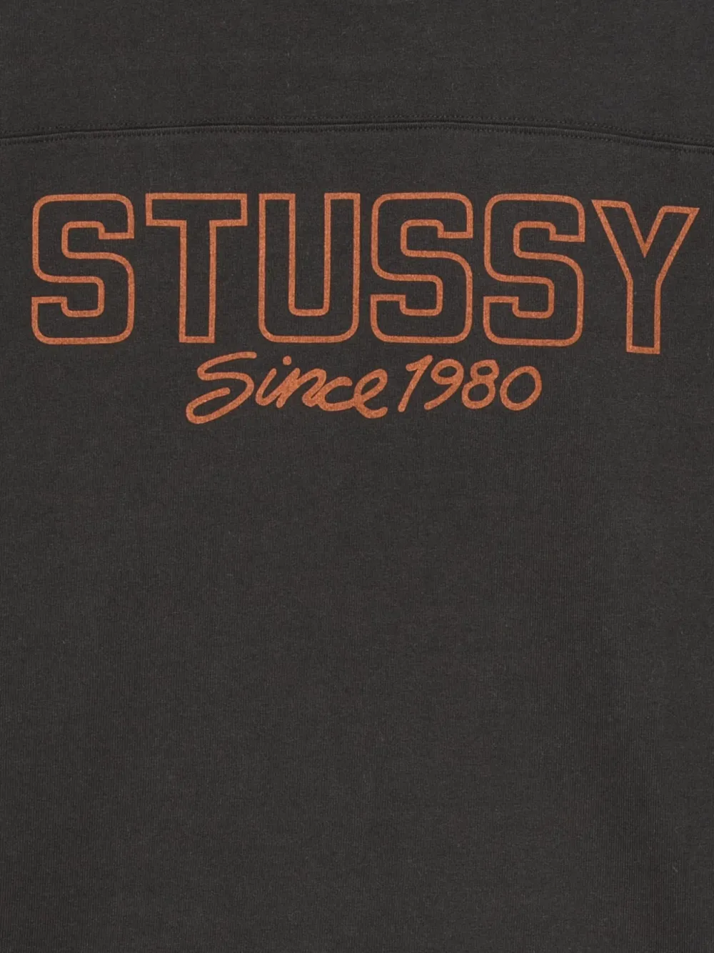Stussy Logo-print Stripe-detail Sweatshirt In Black