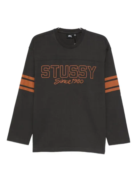 Stüssy logo-print stripe-detail sweatshirt