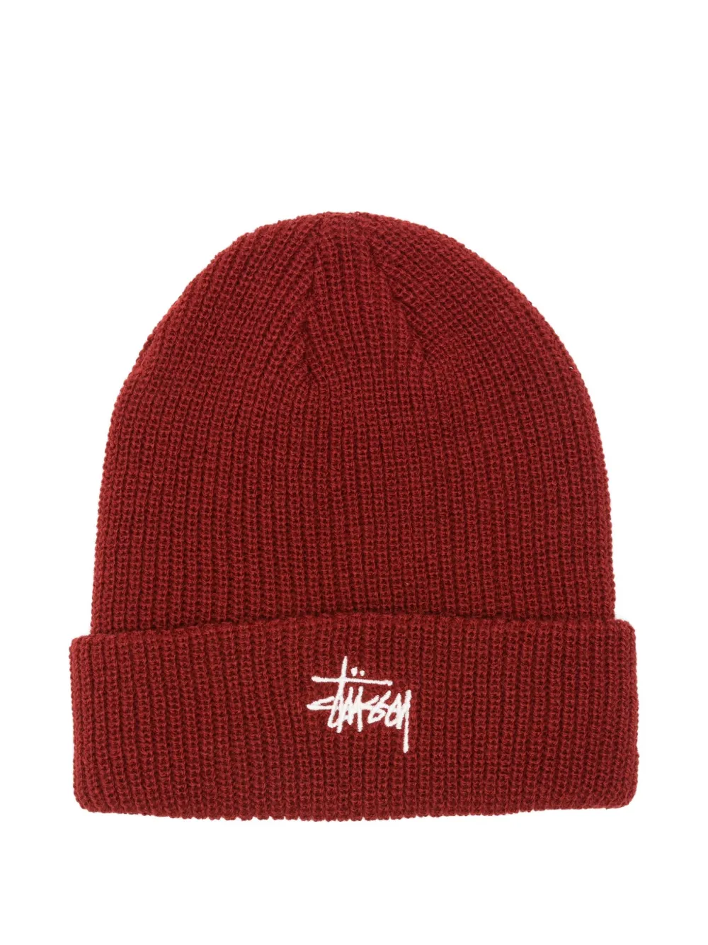Stüssy logo-embroidered beanie | Red | Image 1