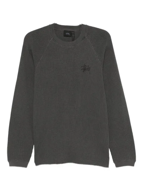 Stüssy waffle-knit cotton sweatshirt 