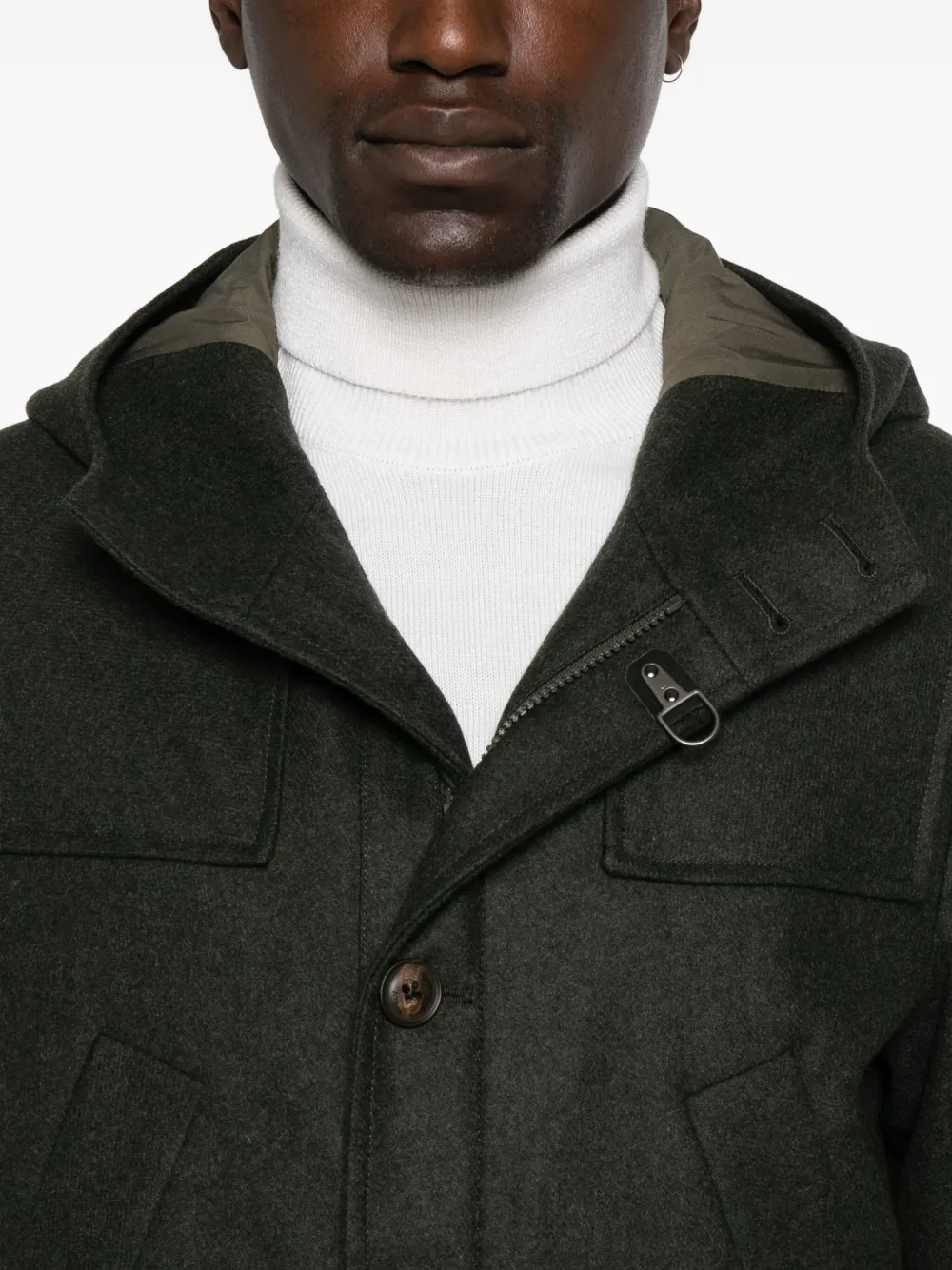 Fay Blazer met enkele rij knopen en opgestikte zak Groen