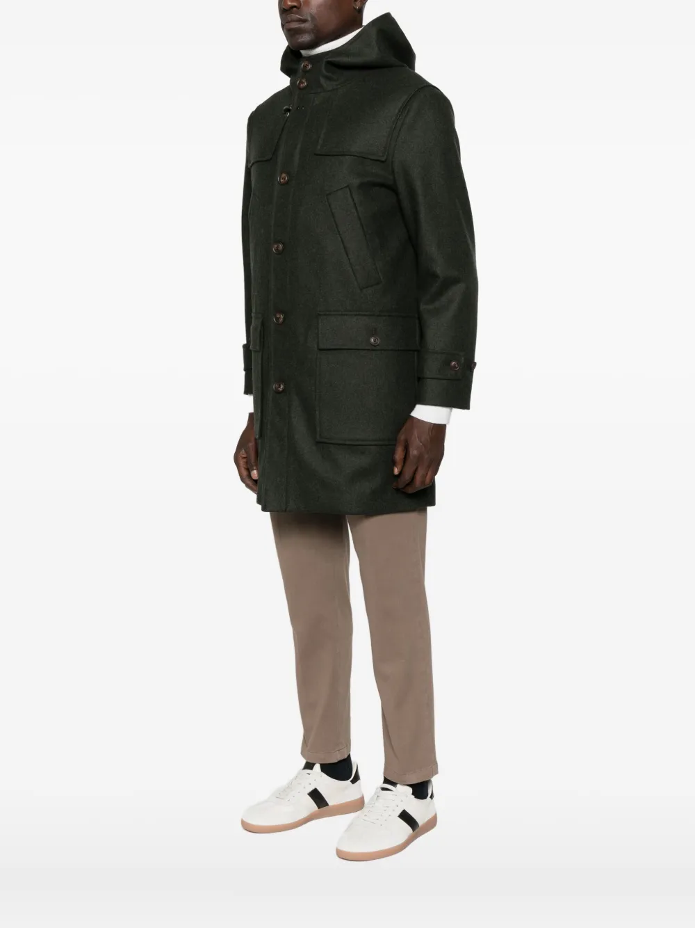 Fay Blazer met enkele rij knopen en opgestikte zak Groen