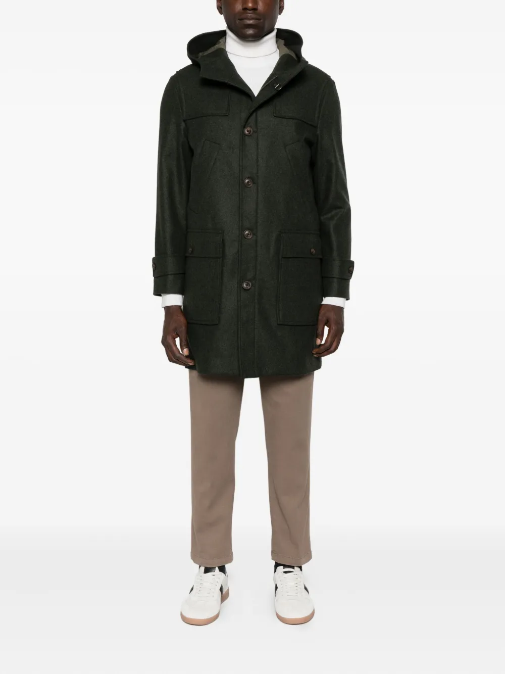 Fay patch-pocket single-breasted coat | Single Breasted Coats | Image 2
