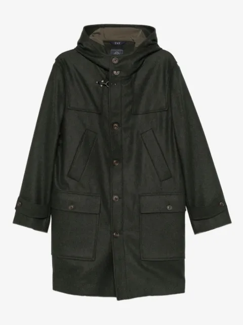 Fay patch-pocket single-breasted coat