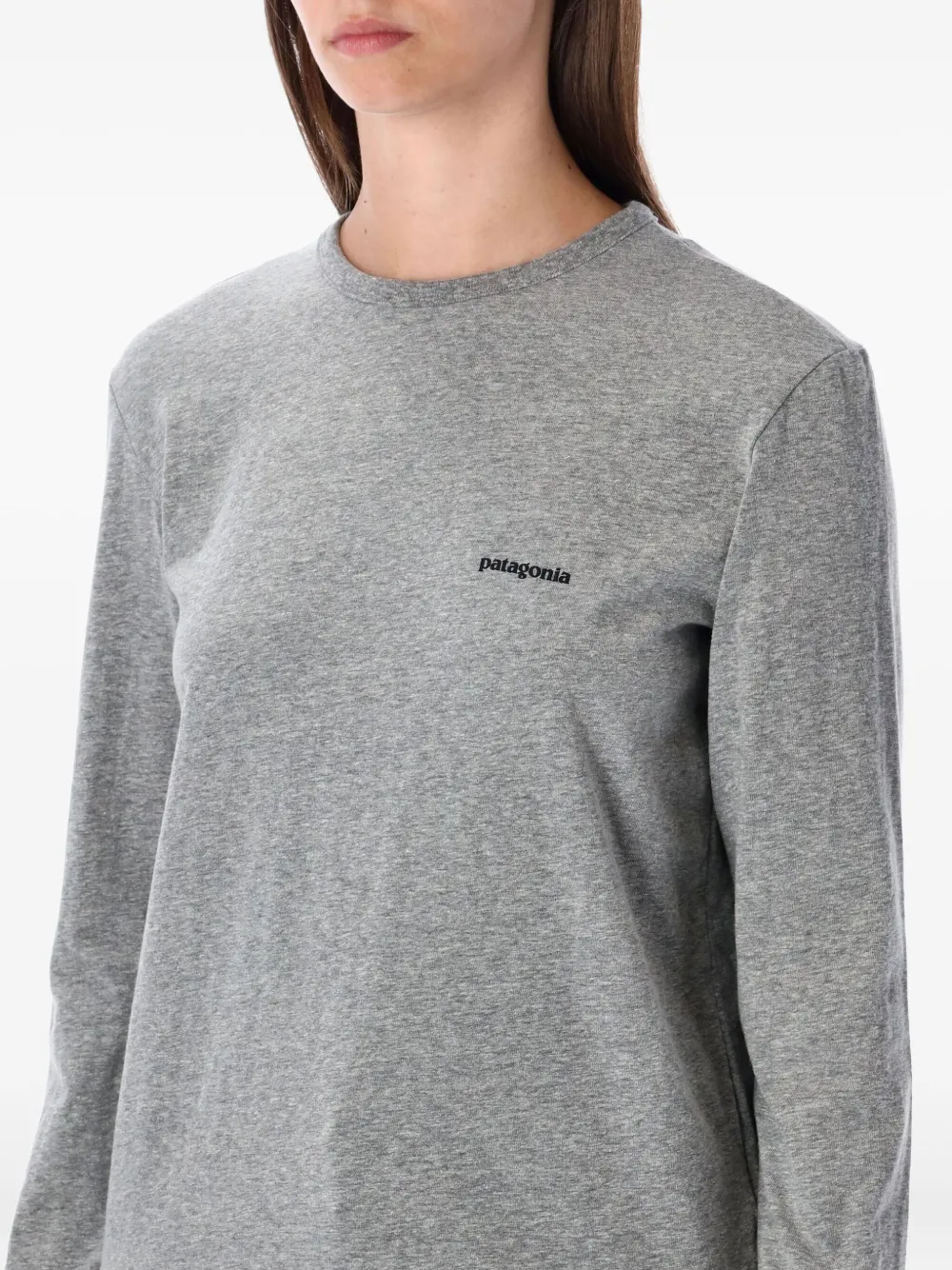 Patagonia Long-sleeved Logo T-shirt In Brown
