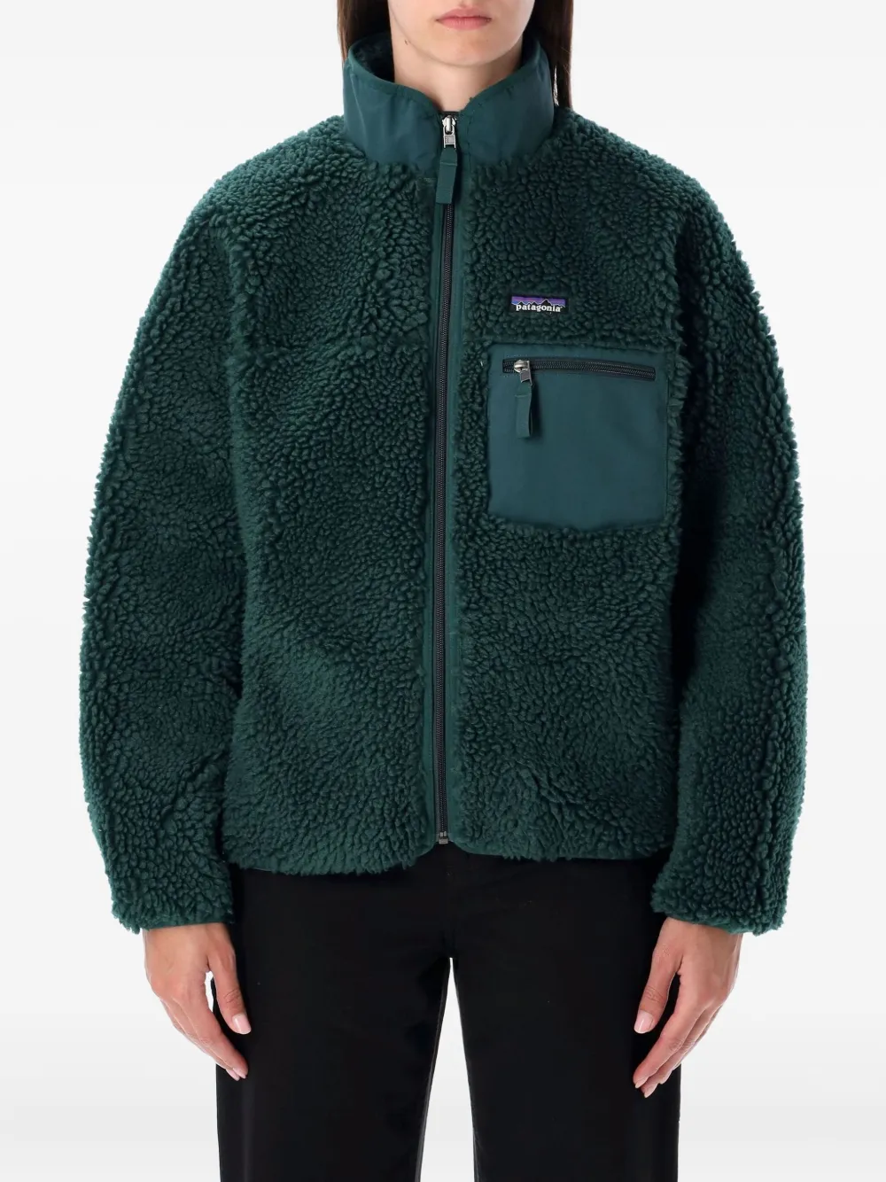 Patagonia fleece zip-up jacket | Green | Image 1