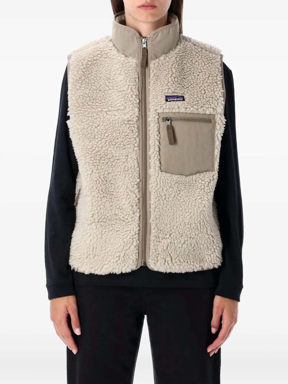 Patagonia فيست صوف ناعم بشارة شعار الماركة | أبيض | Image 1