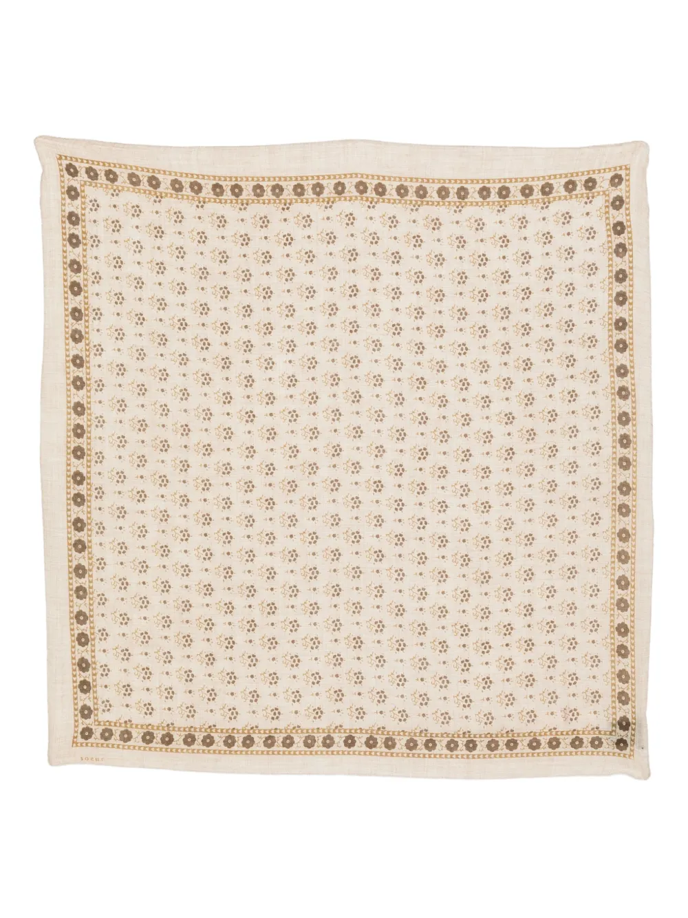 Soeur floral-print twill scarf | Neutrals | Image 1
