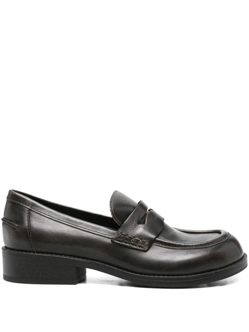 Ash penny leather loafers Zwart