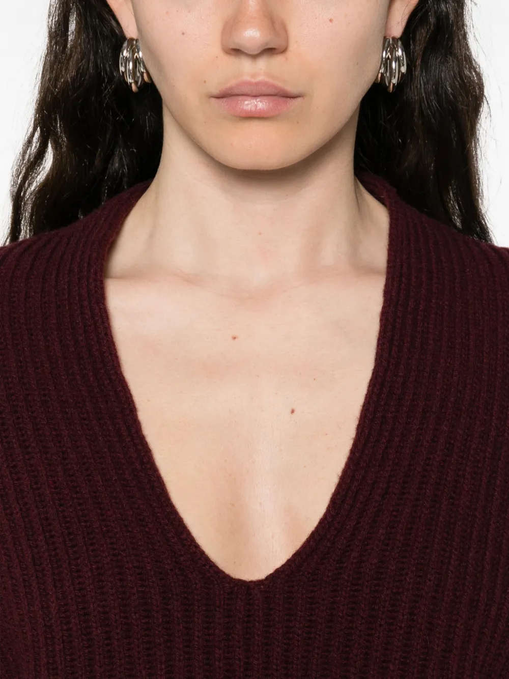 Forte Trui met V-hals Rood