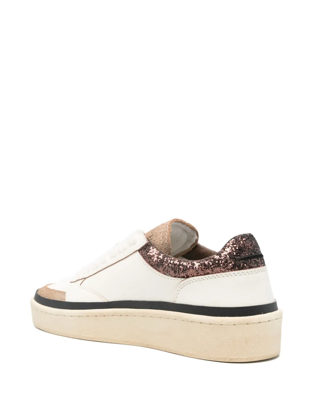 Ghoud Pads Glitter-detail Panelled Sneakers In Neutral