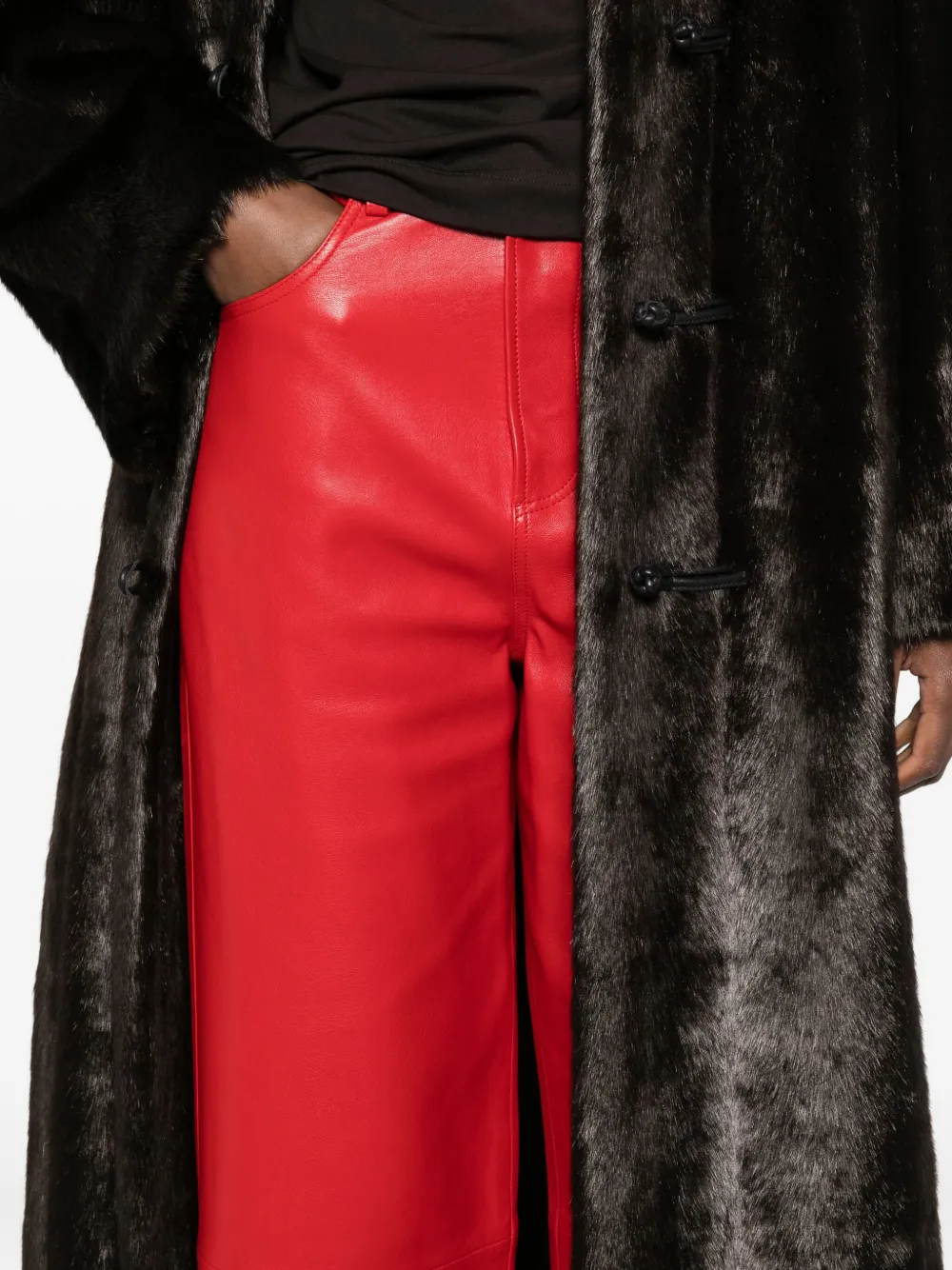 Rohe Lambskin Pants In Red