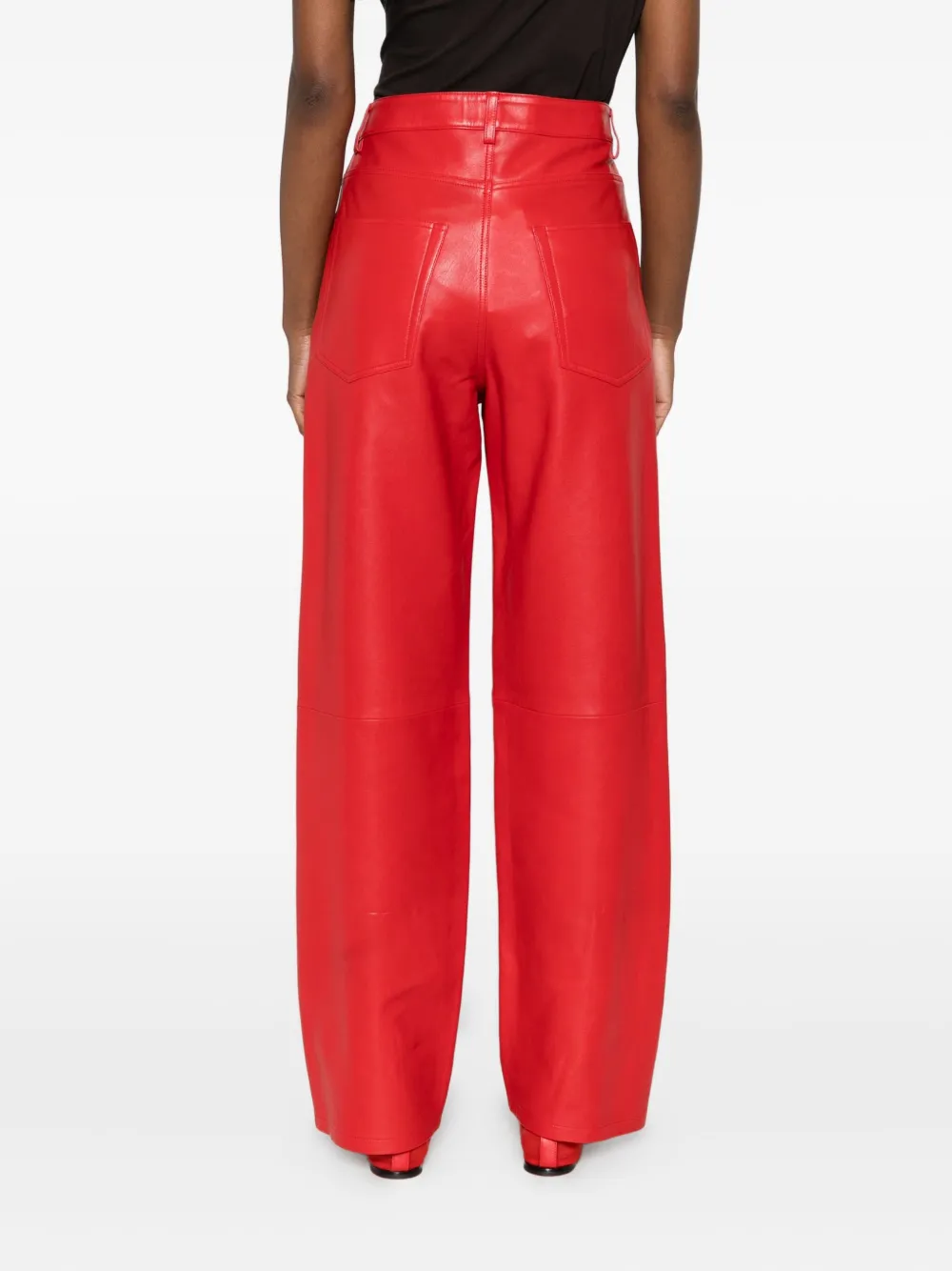 Rohe Lambskin Pants In Red