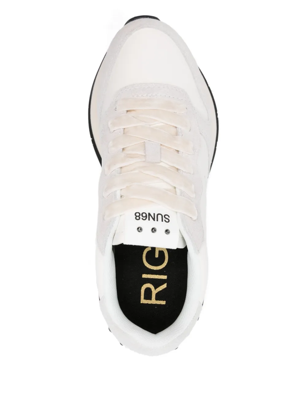 Sun 68 Logo-motif Sneakers In White