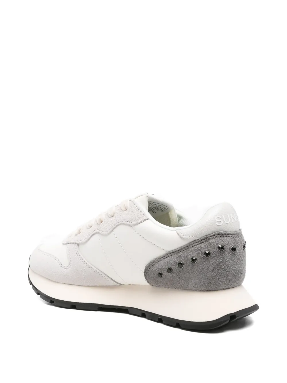Sun 68 Logo-motif Sneakers In White
