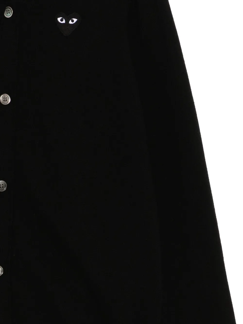 Comme Des Garçons Play Heart-embroidered Cardigan In Black