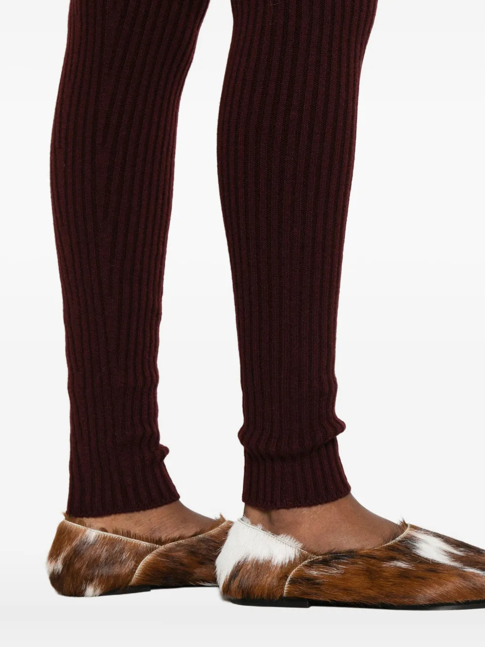 Max Mara Geribbelde legging Rood