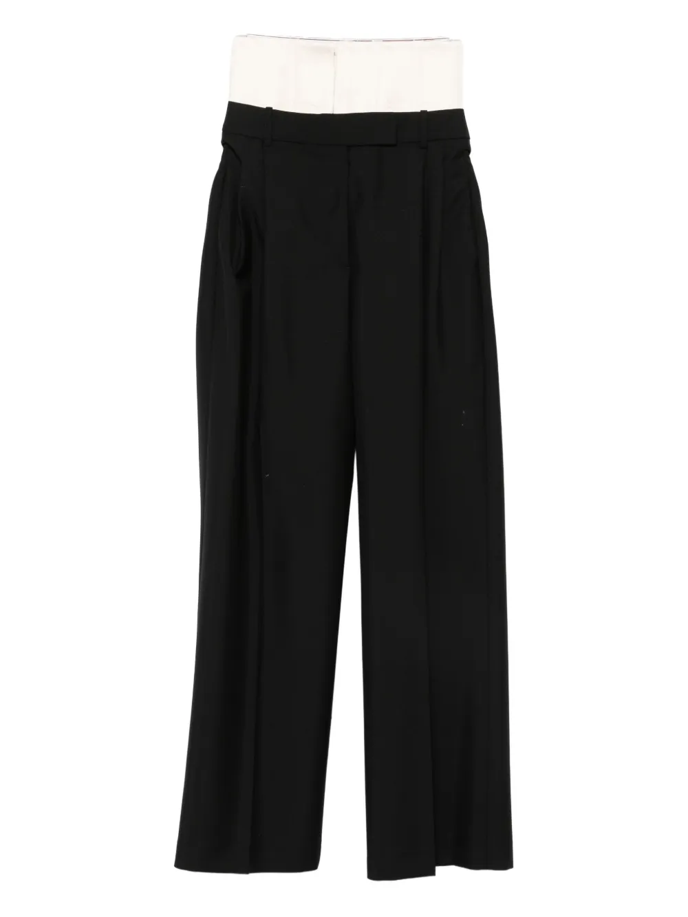 Rohe Layered-effect Pleated Trousers In Black