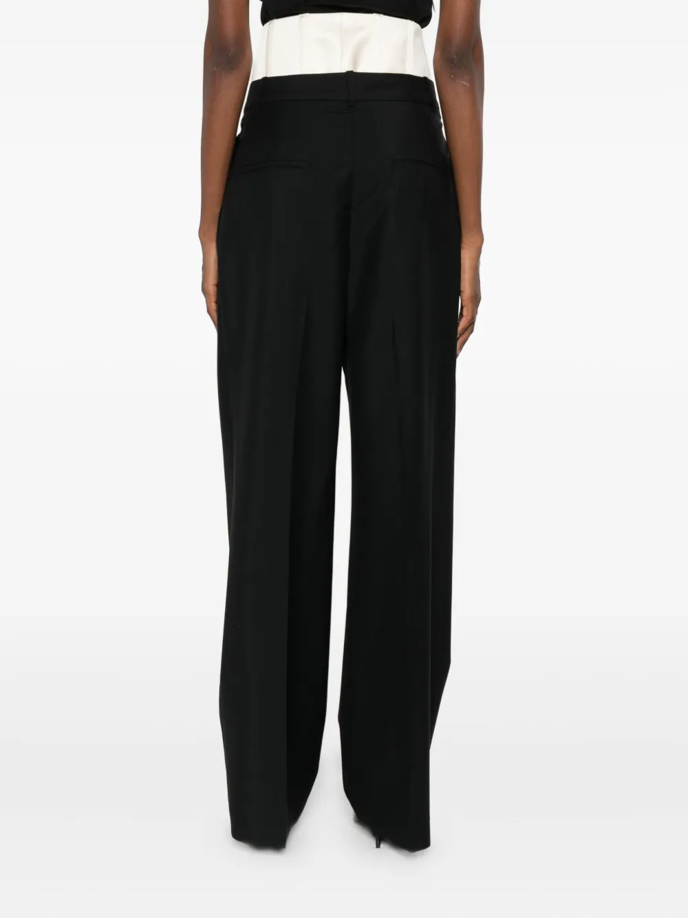 Rohe Layered-effect Pleated Trousers In Black