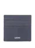 Loewe Pre-Owned 2000-2025 Chevron Embossed Textured Classic Calfskin Open card holder - Blue