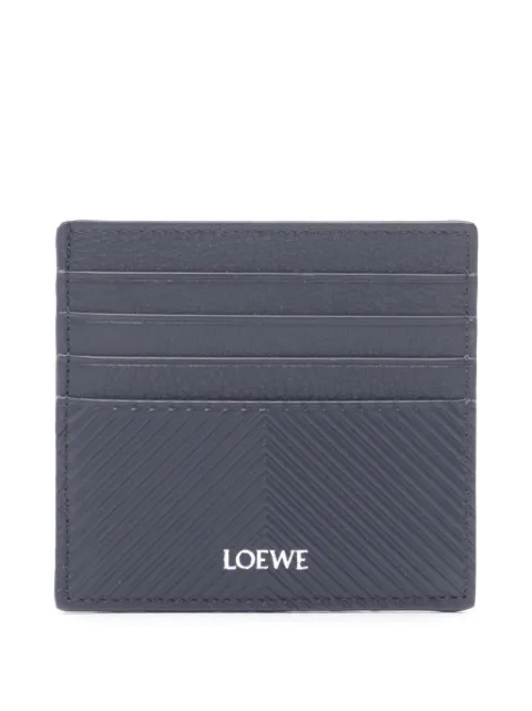 Loewe Pre-Owned 2000-2025 Chevron Embossed Textured Classic Calfskin Open card holder