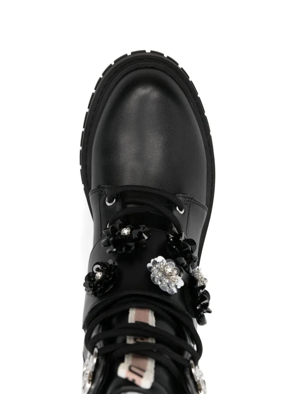 Liu •jo Flower Embellished Rumi Boots In Black