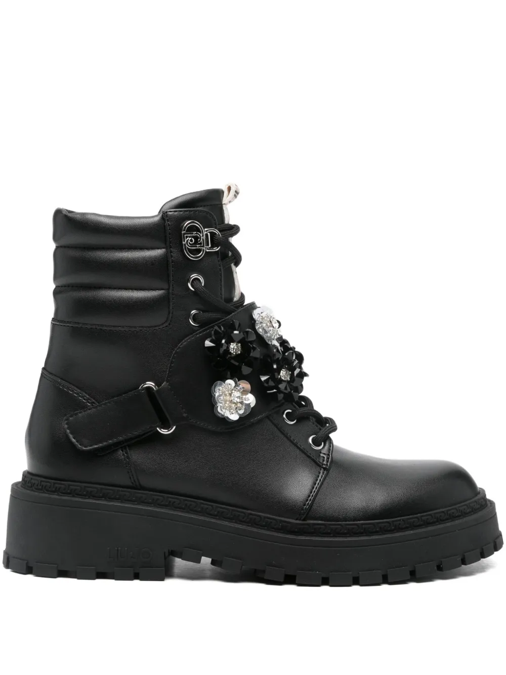 LIU JO Flower Embellished Rumi boots - ブラック LIU JO Flower Embellished Rumi boots - ブラック