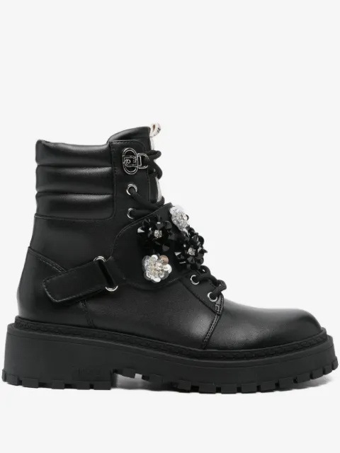 LIU JO Flower Embellished Rumi boots