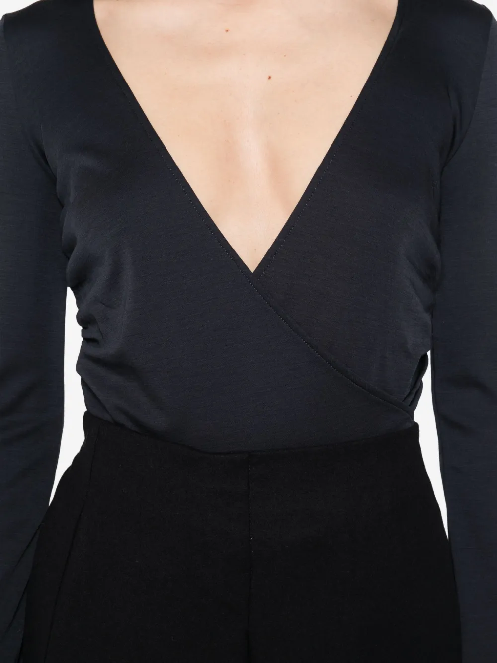 Max Mara Nigella Long-sleeve Bodysuit In Black