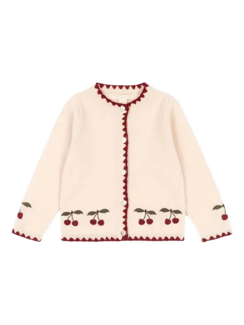 Konges Sløjd cherry embroidered cardigan