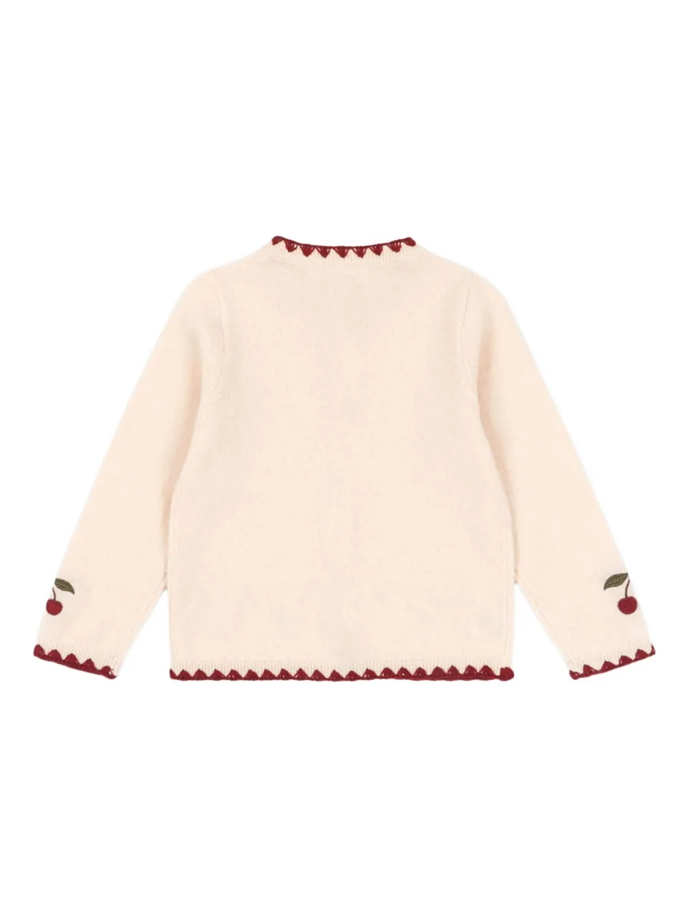 Konges Sløjd Vest met geborduurde kers Beige