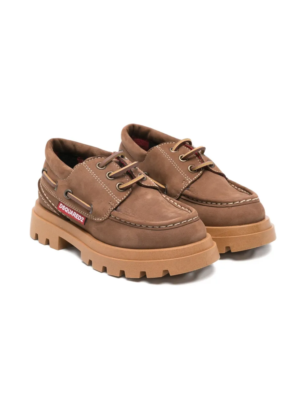 Dsquared2 Kids' Lace-up Shoes In Brown