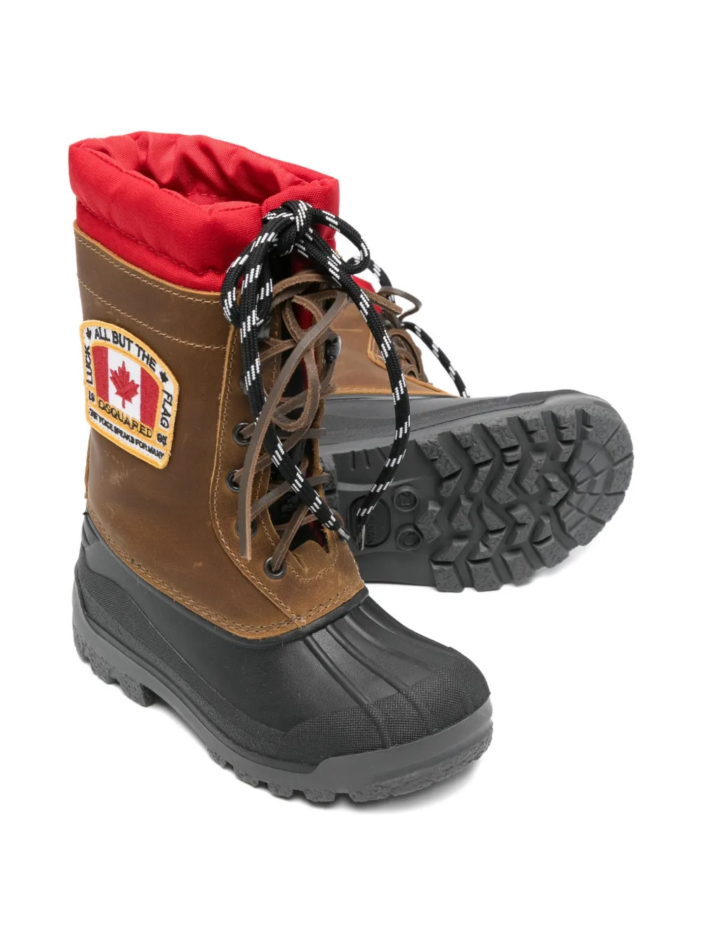 DSQUARED2 KIDS lace-up logo-patch boots | Snow Boots | Image 2