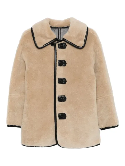 Low Classic contrasting leather-trim jacket