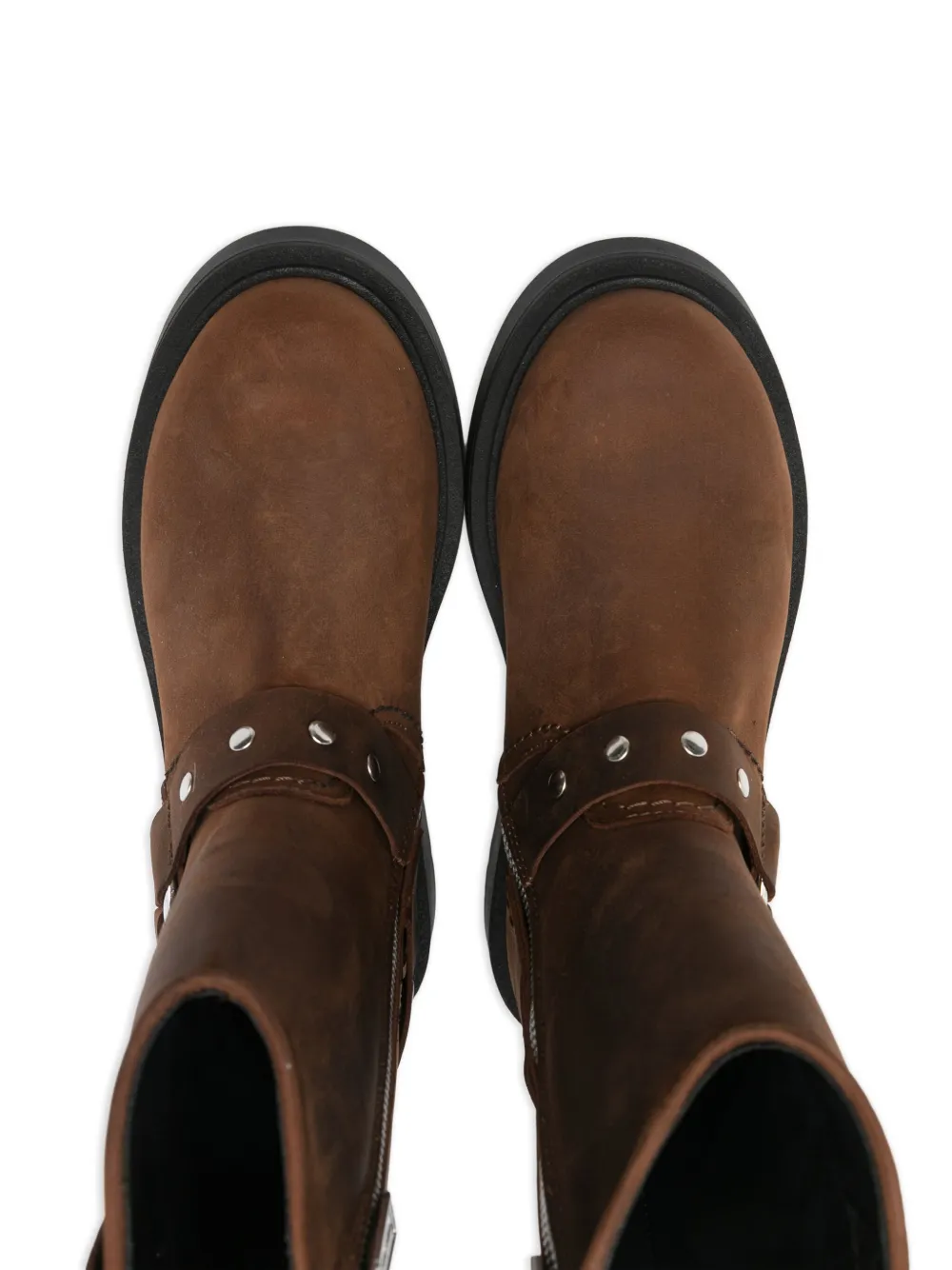 Dsquared2 Studded Harness Ankle Boots In Brown