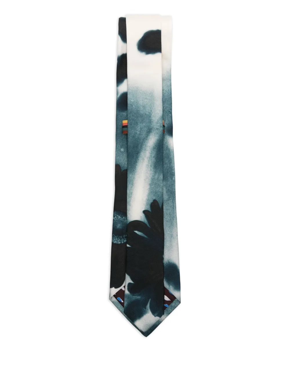 Paul Smith floral-print tie - Blauw