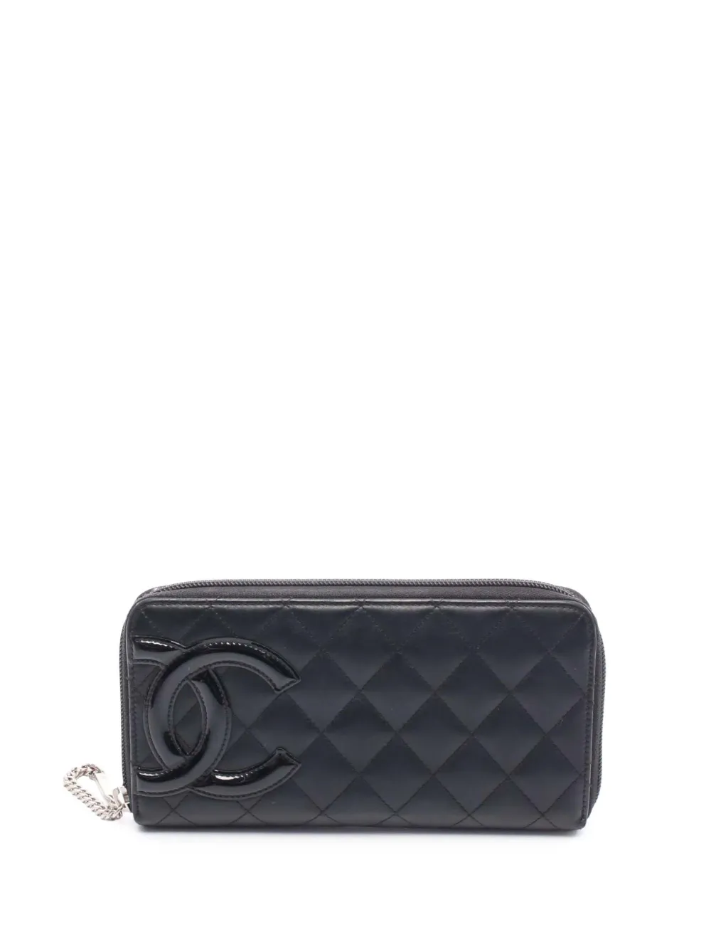 CHANEL Pre-Owned 2013-2014 マトラッセ ラムスキン カンボンライン ジップアラウンドウォレット 長財布 - CHANEL Pre-Owned 2013-2014 マトラッセ ラムスキン カンボンライン ジップアラウンドウォレット 長財布 -