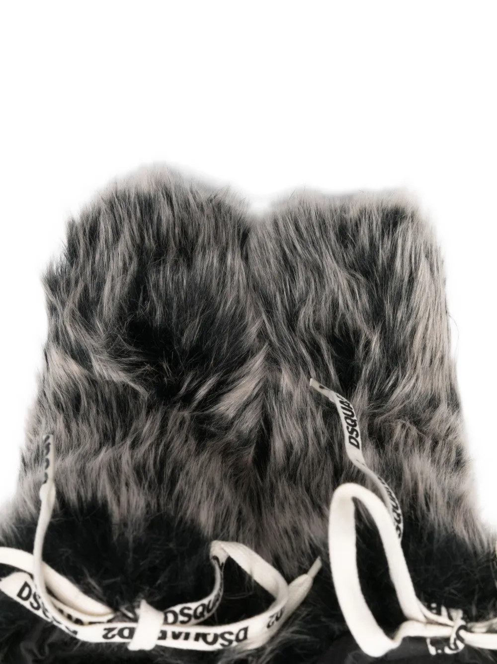 Dsquared2 Faux-fur Lace-up Boots In Black