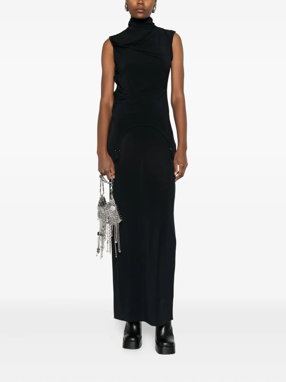Jean Paul Gaultier layered dress - Zwart