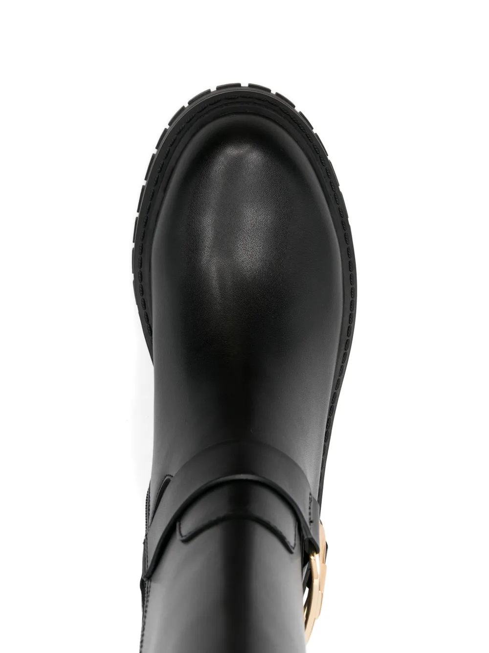 Liu •jo Knee-high Leather Boots In Black