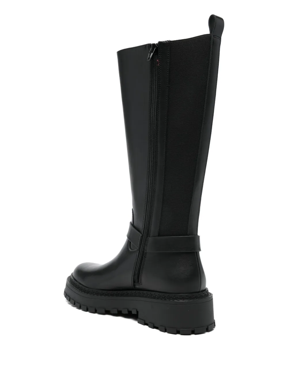 Liu •jo Knee-high Leather Boots In Black