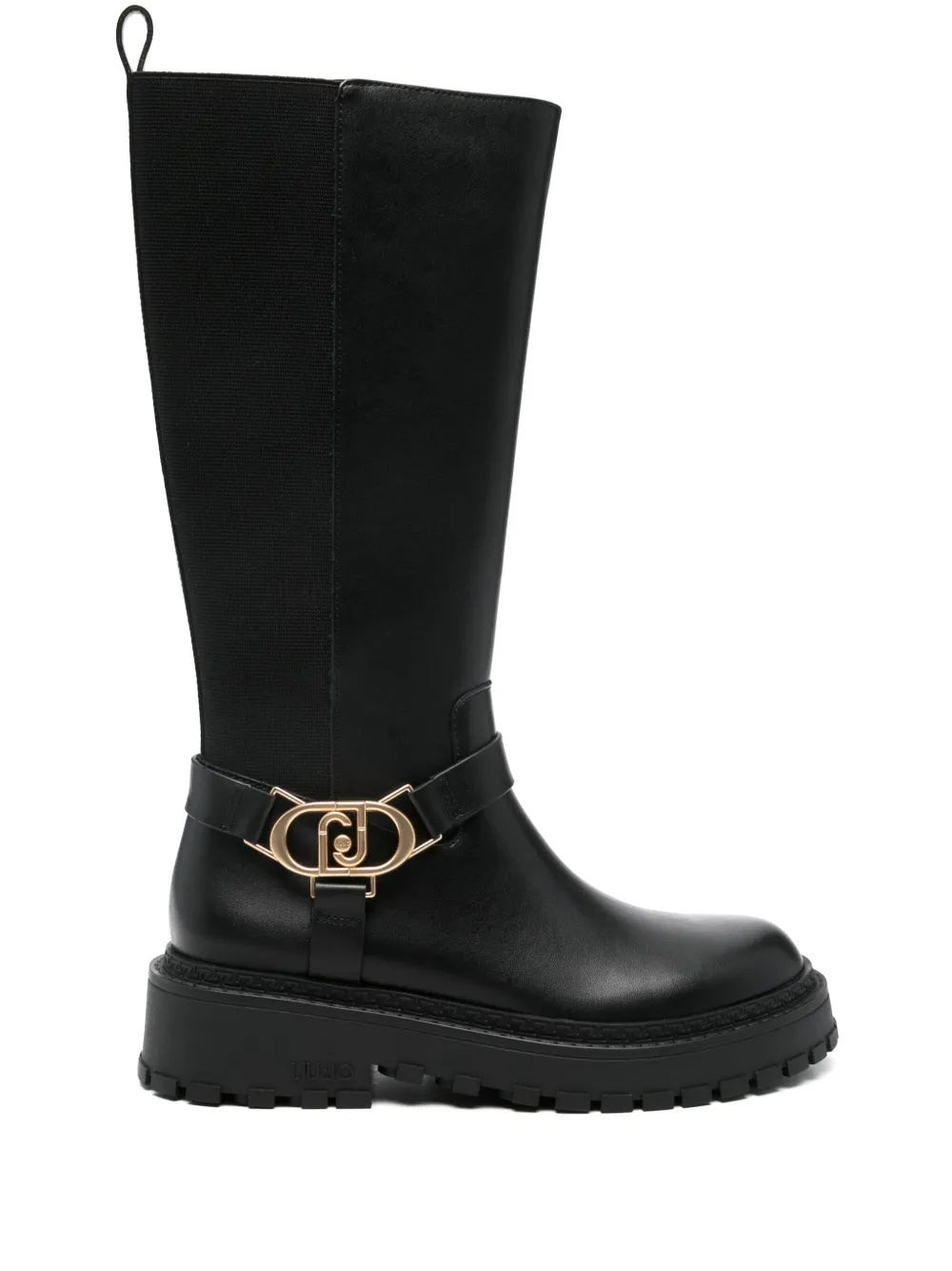 LIU JO knee-high leather boots | Black | Image 1