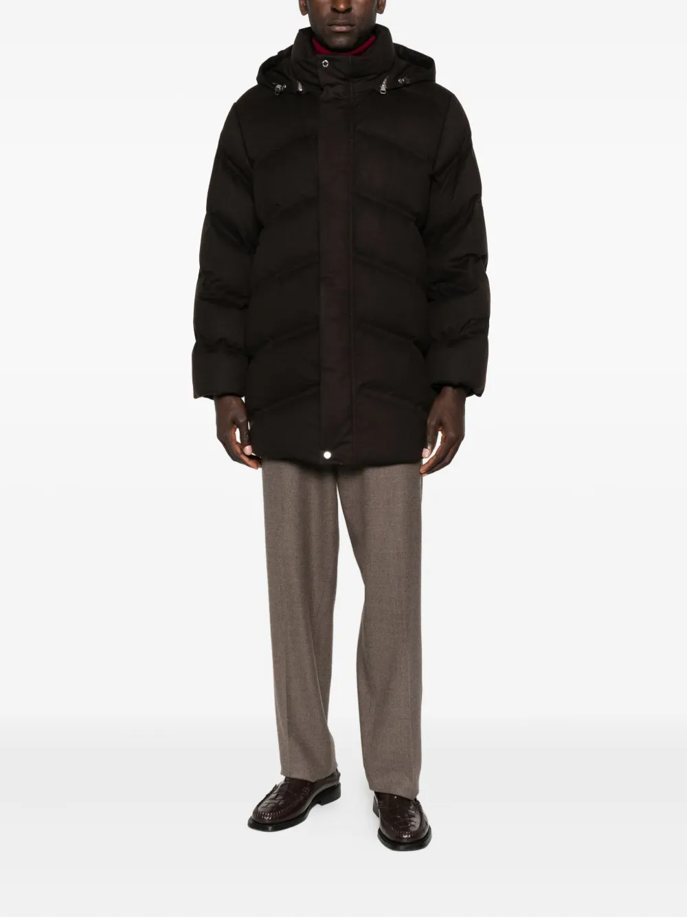 Brett Johnson Hooded Quilted Jacket In Animal Print