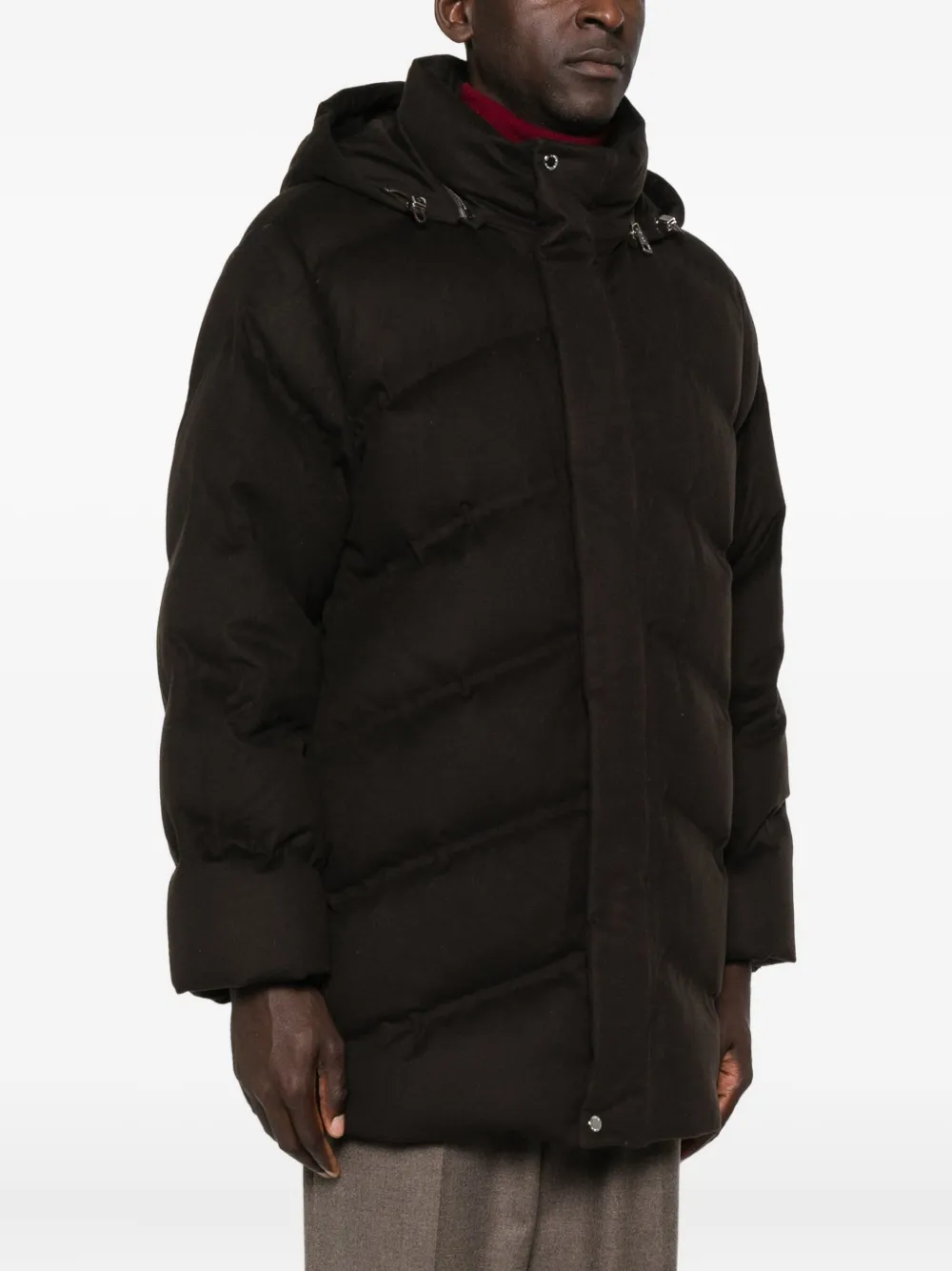 Brett Johnson Hooded Quilted Jacket In Animal Print